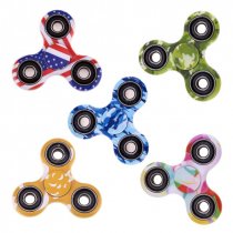 ABS Plastic Camo Multicolored Tri Fidget Spinner